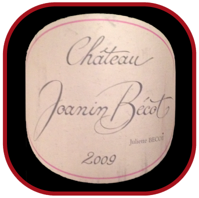 Château JOANIN BECOT 2009 le vin de bordeaux pour notre blog sur le vin