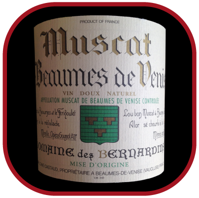 MUSCAT DE BEAUMES DE VENISE 2012 le vin du Domaine des Bernardins pour notre blog sur le vin