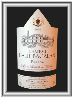 Château Haut Bacalan 2009 pour notre blog sur le vin