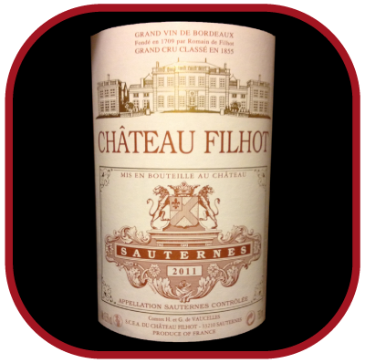 Château Filhot 2eme Grand Cru Classé 2011 pour notre blog sur le vin