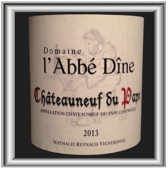 l’Abbé Dîne 2013 le Chateauneuf du Pape rouge du Domaine de l’Abbé Dîne pour notre blog sur le vin