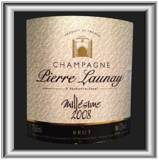 Champagne Pierre Launay BRUT 2008 pour notre blog sur le vin