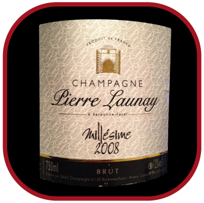 Champagne Pierre Launay BRUT 2008 pour notre blog sur le vin