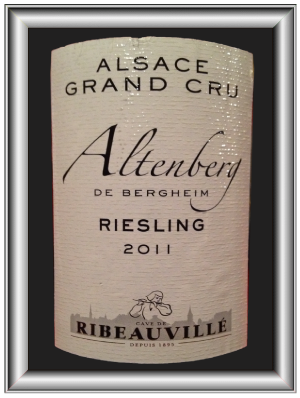 RIESLING ALTENBERG DE BERGHEIM 2011 le riesling grand cru de la Cave de Ribeauvillé pour notre blog sur le vin