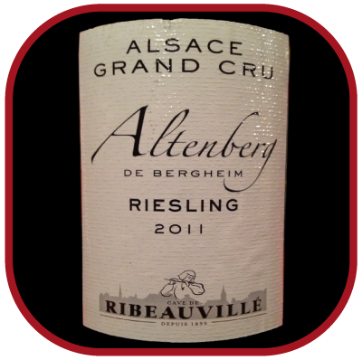 RIESLING ALTENBERG DE BERGHEIM 2011 le riesling grand cru de la Cave de Ribeauvillé pour notre blog sur le vin