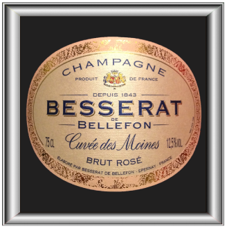 CUVEE DES MOINES  Rosé le champagne de Besserat de Bellefon pour notre blog sur le vin  