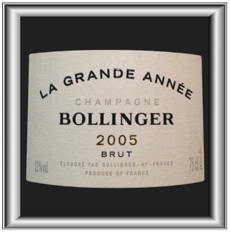 LA GRANDE ANNEE 2005 le Champagne de Bollinger pour notre blog sur le vin