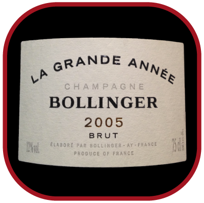 LA GRANDE ANNEE 2005 le Champagne de Bollinger pour notre blog sur le vin