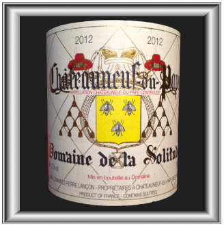 TRADITION 2012 le Châteauneuf du Pape du Domaine de la Solitude pour notre blog sur le vin 