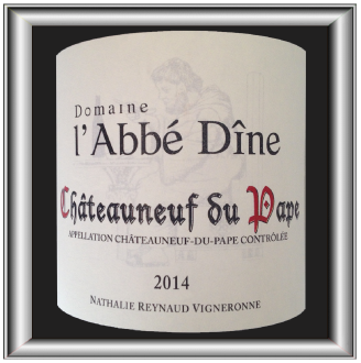 Domaine de l’Abbé Dîne BLANC 2014 le châteauneuf du pape de Nathalie Raynaud pour notre blog sur le vin