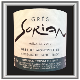 GRÈS 2010 le Grés de Montpellier du Domaine Clos Sorian pour notre blog sur le vin