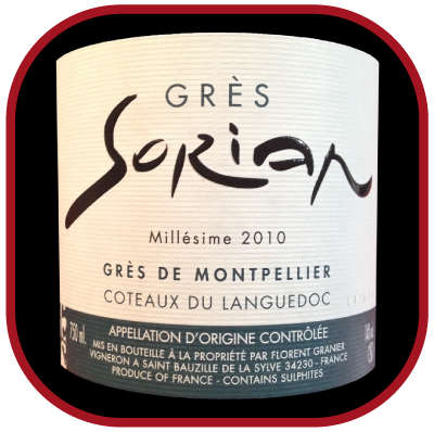 GRÈS 2010 le Grés de Montpellier du Domaine Clos Sorian pour notre blog sur le vin