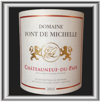 TRADITION ROUGE 2013 le Chateauneuf-du-Pape du Domaine Font de Michelle pour notre blog sur le vin