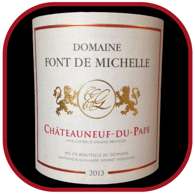 TRADITION ROUGE 2013 le Chateauneuf-du-Pape du Domaine Font de Michelle pour notre blog sur le vin