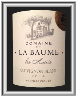 LES MARIÉS 2014le vin blanc du Domaine La Baume pour notre blog sur le vin