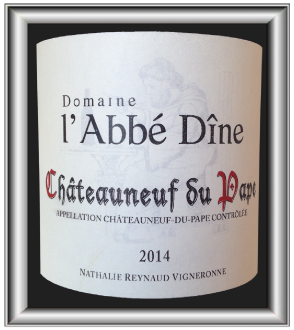 Châteauneuf-du-Pape rouge 2014 le vin du Domaine de l’Abbé Dîne pour notre blog sur le vin 