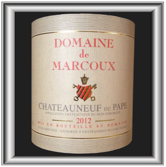 Domaine Marcoux Châteauneuf-Du -Pape 2012 pour notre blog sur le vin