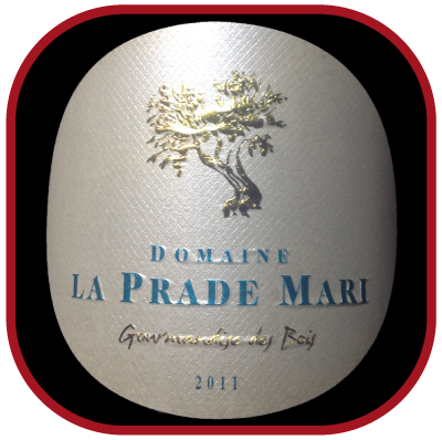 GOURMANDISE DES BOIS 2011 le minervois du Domaine La Prade Mari pour notre blog sur le vin