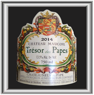 Trésor des Papes le vin du Château Maucoil pour notre blog sur le vin