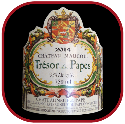 Trésor des Papes le vin du Château Maucoil pour notre blog sur le vin