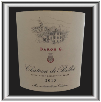 Baron G 2015, le vin du Château de Bellet pour notre blog sur le vin