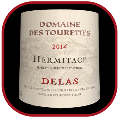 Hermitage rouge 2014, le vin du Domaine des Tourettes de la maison Delas pour notre blog sur le vin