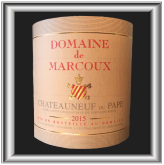 Marcoux 2015 rouge, le vin du Domaine Marcoux pour notre blog