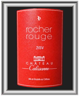 Rocher Rouge 2014, le vin du château Calissanne pour notre blog sur le vin