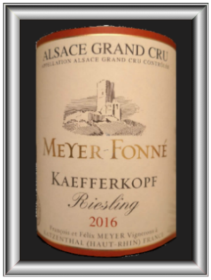 Grand Cru Kaefferkopf 2016, le vin du domaine Meyer-Fonné pour notre blog sur le vin