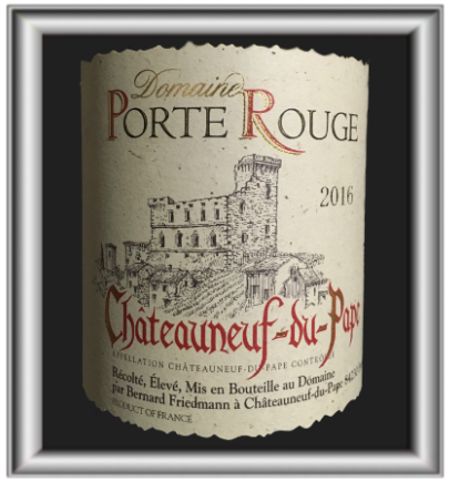 Chateauneuf-du-Pape 2016, le vin du domaine de la Porte Rouge pour notre blog sur le vin