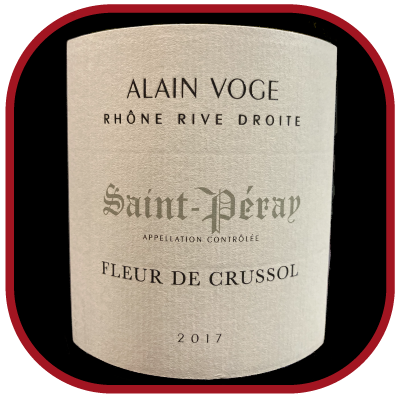 Fleur de Crussol 2017, le vin d'Alain Voge pour notre blog sur le vin