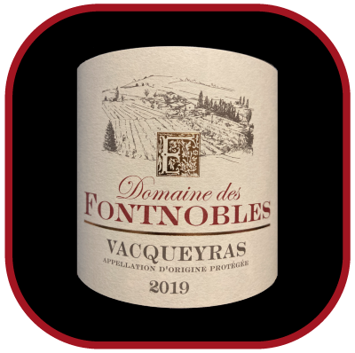 Vacqueyras 2019, le vin du domaine de Fontnobles pour notre blog sur le vin