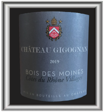 Bois des Moines 2019 le vin du Château Gigognan pour notre blog sur le vin
